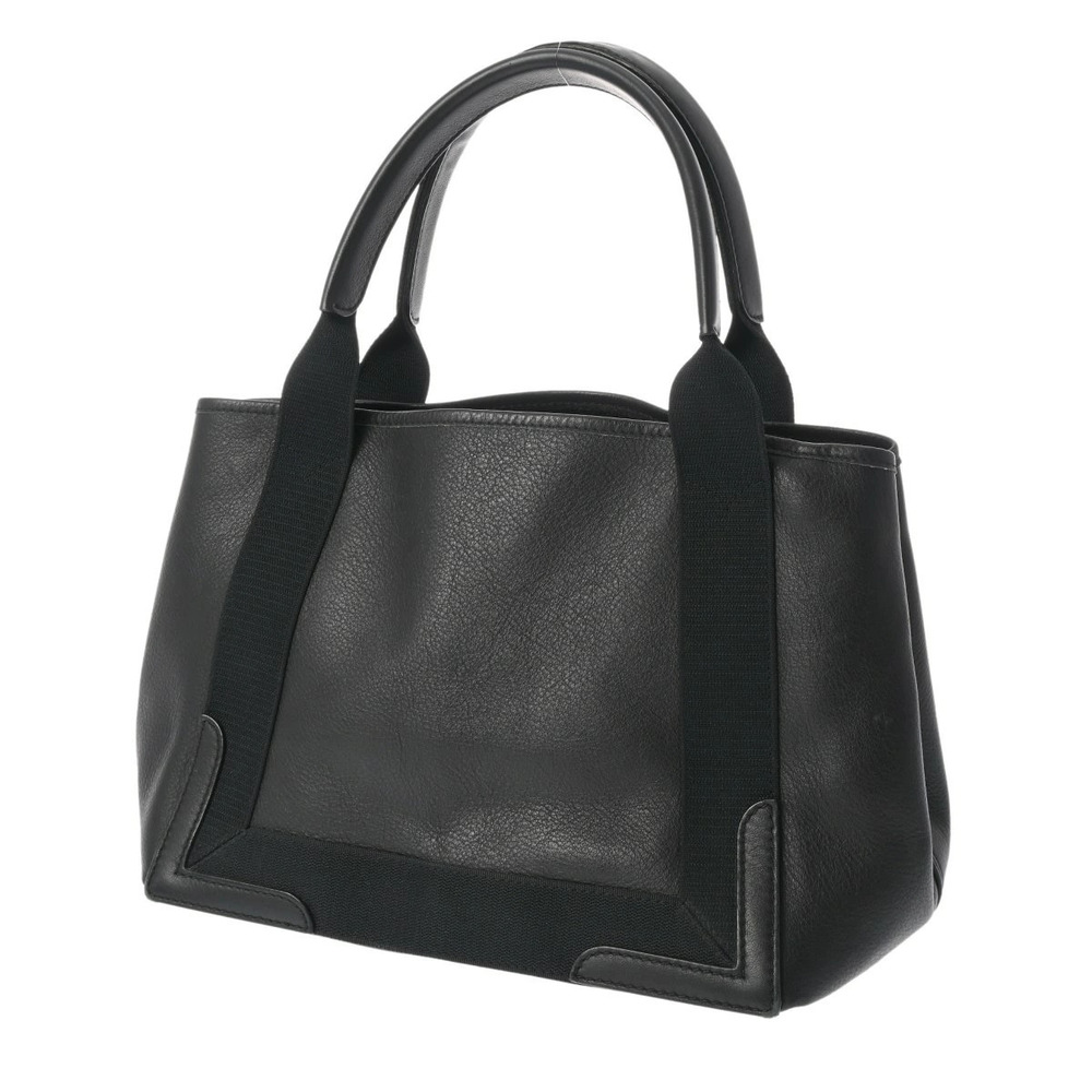Balenciaga Handbag Leather Black Cabas Blue Navy Black Blue